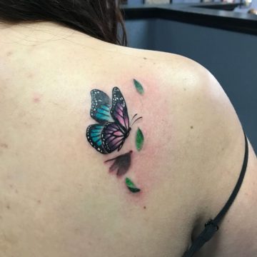 Color Work Tattoo Butterfly